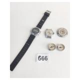 WATER RESISTANT WRISTWATCH WATCH FACES TWO SMALL