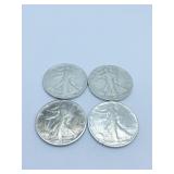 4 STANDING LIBERTY HALF DOLLARS