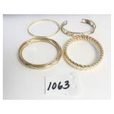 BRACELETS CUFF BANGLE GOLD TONE