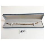 750 GOLD DIAMOND SAPPHIRE BRACELET BOXED 16.13G