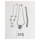 STERLING SILVER 925 PENDANT NECKLACE SW DESIGN