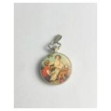 ALSTA POCKET WATCH PENDANT 17 JEWELS COURTING
