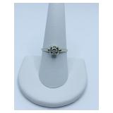 14K ENGAGEMENT RING W/ CENTER DIAMOND SZ. 8 - 1.9
