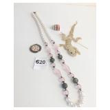 RHINESTONE LIZARD PINS NEEDS REPAIRED BEADED