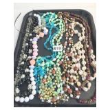 ASSORTED BEADED NECKLACES SEASHELLS WOOD PLASTIC