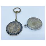 1922 LIBERTY DOLLAR IN BEZEL & 1885 SILVER DOLLAR