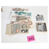 TWO LIGHTERS SILVER TONE MONOPOL MARKED U S NAVAL