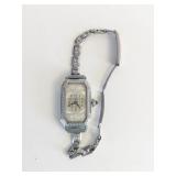 VINTAGE ABRA SILVER TONE LADIS WRISTWATCH SWISS