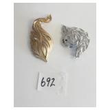TRIFARI GOLD TONE AND SILVER TONE PINS