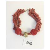 ASIAN CHOKER BRASS FOCAL LARGE ENGRAVED BALL