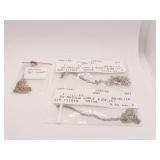 18" SILVER CHAIN AND 2 STERLING CHAINS NOT