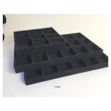 FELTED JEWELRY ORGANIZER TRAYS TWO 16" X 9" ONE