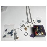 SMALL PINS SINGLE RHINESTONE DROP EARRING BOX OF