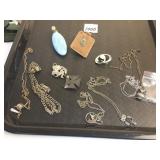 CHAIN NECKLACES PIN PENDANTS IRON CROSS OWL PIN