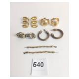 EARRINGS GOLD TONE SILVER TONE HOOPS ETC.