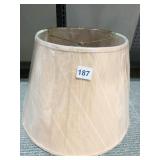 PEACH COLOR NEW LAMP SHADE 11.5" H X 16" D BASE