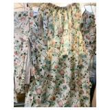 2 DRAPE PANELS W/ ACCENT PC. TOP AND TIE BACKS