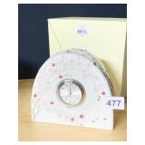 PINK CHERRY BLOSSOM LENOX CLOCK NIB $86.00