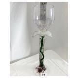 31" H GLASS DECORATIVE HOLDER W/ MULTI COLOR