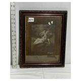 ANTIQUE FRAMED "GIRL ASLEEP" COPYWRITE 1871 BY MB