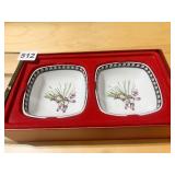 2 PC. LENOX ETCHINGS DIPPING BOWLS SET OF 2
