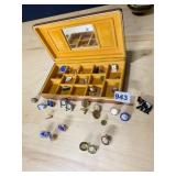 ASSORTED PINS INCL. SERVICE PINS, ELEPHANT PIN