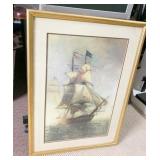 DONï¿½T GIVE UP THE SHIP PRINT DOUBLE MAT 29.5" X