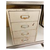 METAL FILE CABINET WITH CONTENTS