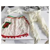 HOLIDAY APRON, SIZE SMALL BRASSIERE, HEAD WRAP,