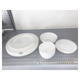MIKASA 5 DINNER PLATES, 2 SALAD PLATES, 5 DESSERT