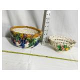 WOVEN PORCELAIN BASKET MADE IN ITALY AND MODERN
