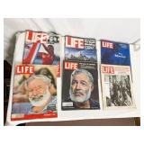 6 LIFE MAGAZINES, ERNEST HEMMINGWAY 1960/61,