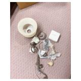 LAMP PARTS WITH GLASS SHADE IN BOX