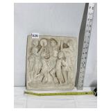 CHALK CAST RELIEFE OF MUSICIANS AND DANCING