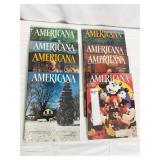 8 ISSUES OF AMERICANA MAGAZINE FROM 1977 - 1990