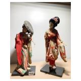 2 JAPANESE GEISHA DOLLS PLAY MUSIC