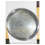 21" SILVER PLATE SERVING TRAY