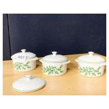 HOLIDAY GROUP OF 3 HOLIDAY CASSEROLE MINI