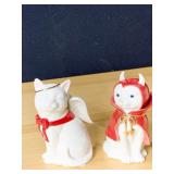 LENOX ANGEL AND DEVIL CAT SALT/PEPPERS 3.7" H NIB