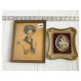 WOMENï¿½S PORTRAITS, ONE WITH VELOUR AND CONVEX