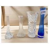 BUD VASES INCLUDING BLUE