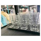 CLEAR GLASS TUMBLERS (8) & 2 OTHER GLASSES