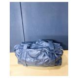 ENNY ITALY BLACK LEATHER ZIPPER TOP TOTE 19" W