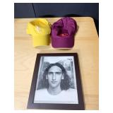 FEDERER PICTURE AND 2 HATS NEW HATS