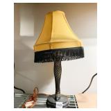 MODERN STOCKING LEG LAMP W/ FRINGE SHADE