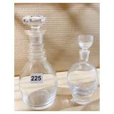 2 GLASS DECANTERS