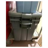 LOT OF 2 LARGE TOTES WITH LIDS
