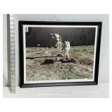 JULY 20, 1969, FRAMED MAN ON THE MOON NASA POSTER