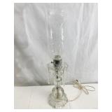 22" LAMP GLASS PRISMS AND ETCHED SHADE