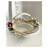 BRASS SAMOVAR LAMP 30" H - WHITE GLASS HANDLES